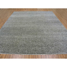Load image into Gallery viewer, 12&#39;x12&#39;2&quot; Neutral Gray, Hand Knotted, Modern Grass Design, Natural Undyed Wool, Square Oriental Rug FWR477522