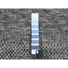 Load image into Gallery viewer, 14&#39;1&quot;x18&#39;2&quot; Spanish Gray, Tone On Tone, Pure Undyed Wool, Modern Grass Design, Hand Knotted, Oversized Oriental Rug FWR477528