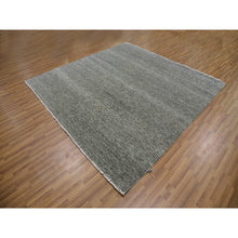 Load image into Gallery viewer, 8&#39;1&quot;x8&#39;2&quot; Harbor Gray, Organic Undyed Wool, Modern Grass Design, Tone On Tone, Square Hand Knotted Oriental Rug FWR477534