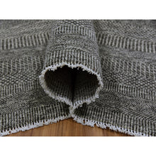 Load image into Gallery viewer, 8&#39;1&quot;x8&#39;2&quot; Harbor Gray, Organic Undyed Wool, Modern Grass Design, Tone On Tone, Square Hand Knotted Oriental Rug FWR477534