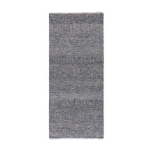Load image into Gallery viewer, 2&#39;8&quot;x6&#39;2&quot; Dolphin with Cloud Gray, Hand Knotted, Modern Grass Design, Tone on Tone, Natural Undyed Wool, Runner Oriental Rug FWR477618