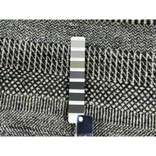 Load image into Gallery viewer, 8&#39;1&quot;x10&#39;3&quot; Davy&#39;s Gray, Dyed Densely Woven Tone On Tone, Soft To The Touch Wool And Silk, Hand Knotted Modern Grass Design, Oriental Rug FWR477684
