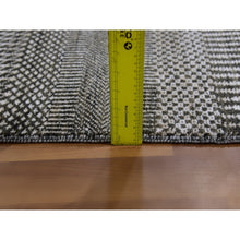 Load image into Gallery viewer, 8&#39;1&quot;x10&#39;3&quot; Davy&#39;s Gray, Dyed Densely Woven Tone On Tone, Soft To The Touch Wool And Silk, Hand Knotted Modern Grass Design, Oriental Rug FWR477684