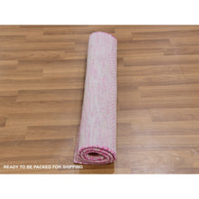 Load image into Gallery viewer, 2&#39;1&quot;x3&#39;1&quot; Floral White, Hand Knotted, Tone On Tone, Modern Grass Design, 100% Dyed Wool, Mat Oriental Rug FWR477798