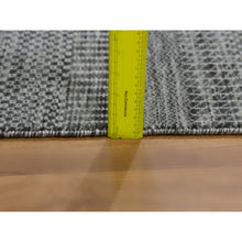 Load image into Gallery viewer, 2&#39;1&quot;x3&#39;1&quot; Echo Gray, Tone On Tone, Hand Knotted, Pure Dyed Wool, Grass Design Mat Oriental Rug FWR477804