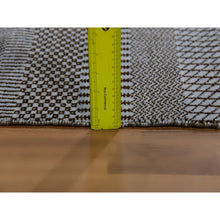 Load image into Gallery viewer, 2&#39;2&quot;x3&#39;3&quot; Chrome Gray, Modern Grass Design, Tone On Tone, Dyed 100% Wool, Hand Knotted, Mat Oriental Rug FWR477828