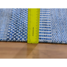 Load image into Gallery viewer, 2&#39;1&quot;x3&#39;3&quot; Chrome Gray, Modern Hand Knotted Grass Design, Tone On Tone, Dyed Organic Wool, Mat Oriental Rug FWR477852
