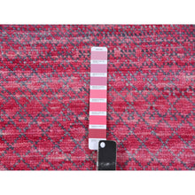 Load image into Gallery viewer, 9&#39;4&quot;x12&#39;2&quot; Desire Red, Modern Chiaroscuro Collection, Thick And Plush, Dyed, Natural Wool Hand Knotted, Oriental Rug FWR477870