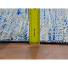 Load image into Gallery viewer, 10&#39;x14&#39;1&quot; Cadet Gray, Modern Dyed 100% Wool Hand Knotted Chiaroscuro Collection, Thick And Plush, Oriental Rug FWR477882