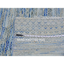 Load image into Gallery viewer, 10&#39;x14&#39;1&quot; Cadet Gray, Modern Dyed 100% Wool Hand Knotted Chiaroscuro Collection, Thick And Plush, Oriental Rug FWR477882