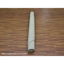Load image into Gallery viewer, 6&#39;x6&#39; Winter White, Hand Knotted, Nain with Flower Medallion Design, Wool and Silk, 250 KPSI, Soft Pile, Round, Oriental Rug FWR549366