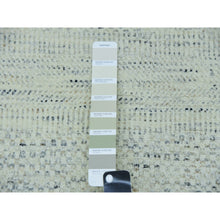 Load image into Gallery viewer, 8&#39;x8&#39; Earl Gray, Hand Knotted, Shabby Chic, Modern 100% Undyed Wool With Grass Design, Tone On Tone, Oriental Round Rug FWR477930