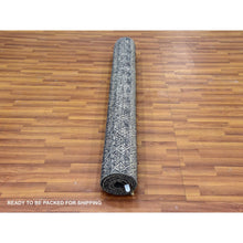 Load image into Gallery viewer, 5'x7'1" Espresso Macchiato Gray, Borderless Hand Knotted, Diamond Shape Repetitive Design, Kohinoor Herat, Soft To The Touch, All Wool, Oriental Rug FWR477984