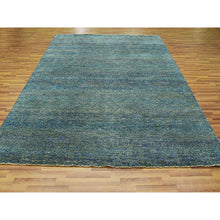 Load image into Gallery viewer, 8&#39;1&quot;x10&#39;1&quot; Moss Forest Green, Diamond Shape Repetitive Design, Borderless Hand Knotted, Kohinoor Herat, 100% Wool, Tone On Tone, Oriental Rug FWR477996
