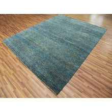 Load image into Gallery viewer, 8&#39;1&quot;x10&#39;1&quot; Moss Forest Green, Diamond Shape Repetitive Design, Borderless Hand Knotted, Kohinoor Herat, 100% Wool, Tone On Tone, Oriental Rug FWR477996