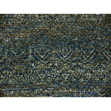 Load image into Gallery viewer, 8&#39;1&quot;x10&#39;1&quot; Moss Forest Green, Diamond Shape Repetitive Design, Borderless Hand Knotted, Kohinoor Herat, 100% Wool, Tone On Tone, Oriental Rug FWR477996