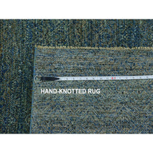Load image into Gallery viewer, 8&#39;1&quot;x10&#39;1&quot; Moss Forest Green, Diamond Shape Repetitive Design, Borderless Hand Knotted, Kohinoor Herat, 100% Wool, Tone On Tone, Oriental Rug FWR477996
