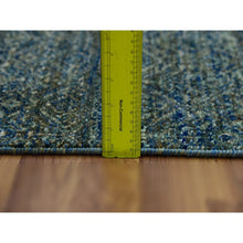 Load image into Gallery viewer, 2&#39;6&quot;x8&#39; Cerulean Forest Green, Diamond Shape Repetitive Design, Kohinoor Herat, Soft To The Touch All Wool, Hand Knotted, Runner Oriental Rug FWR478014