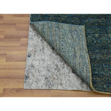 Load image into Gallery viewer, 2&#39;6&quot;x10&#39;1&quot; Avocado Green, Diamond Shape Repetitive Design, Kohinoor Herat, Soft To The Touch All Wool, Hand Knotted, Runner Oriental Rug FWR478032