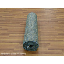 Load image into Gallery viewer, 2&#39;6&quot;x10&#39;1&quot; Avocado Green, Diamond Shape Repetitive Design, Kohinoor Herat, Soft To The Touch All Wool, Hand Knotted, Runner Oriental Rug FWR478032