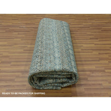Load image into Gallery viewer, 9&#39;1&quot;x12&#39; Georgian Blue, Kohinoor Herat Design With Small Geometric Repetitive, Tone on Tone, Soft To The Touch All Wool, Hand Knotted, Oriental Rug FWR478068