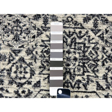 Load image into Gallery viewer, 9&#39;1&quot;x12&#39; Egg Shell White, Mamluk Dynasty, Tone On Tone Design, Undyed Shiny Wool, Hand Knotted, Oriental Rug FWR478074