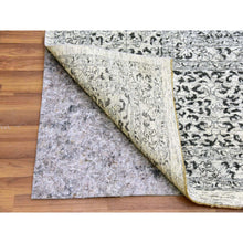 Load image into Gallery viewer, 12&#39;1&quot;x18&#39; Chiffon White, Mamluk Dynasty, Tone On Tone Design, Undyed Pure Wool, Hand Knotted, Oversized Oriental Rug FWR478080