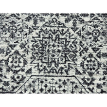 Load image into Gallery viewer, 12&#39;1&quot;x18&#39; Chiffon White, Mamluk Dynasty, Tone On Tone Design, Undyed Pure Wool, Hand Knotted, Oversized Oriental Rug FWR478080