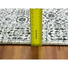 Load image into Gallery viewer, 2&#39;8&quot;x10&#39; Parchment White, Mamluk Dynasty, Tone on Tone Design, Undyed Shiny Wool, Hand Knotted, Runner Oriental Rug FWR478086