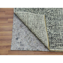 Load image into Gallery viewer, 2&#39;8&quot;x10&#39; Linen White, Mamluk Dynasty, Tone On Tone Design, Undyed Luxurious Wool, Hand Knotted, Runner Oriental Rug FWR478098