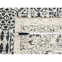 Load image into Gallery viewer, 2&#39;8&quot;x10&#39; Harp White, Hand Knotted, Mamluk Dynasty, Tone on Tone Design, Undyed Luxurious Wool, Runner Oriental Rug FWR478110