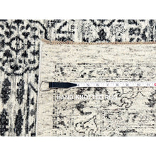 Load image into Gallery viewer, 2&#39;9&quot;x10&#39; Paris White, Mamluk Dynasty, Tone On Tone Design, Undyed 100% Wool, Hand Knotted, Runner Oriental Rug FWR478116