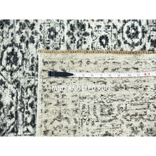 Load image into Gallery viewer, 2&#39;10&quot;x21&#39;10&quot; Shadow White, Hand Knotted, Tone On Tone Mamluk Dynasty Design, Undyed 100% Wool, Runner Oriental Rug FWR478140