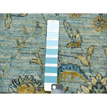 Load image into Gallery viewer, 9&#39;1&quot;x12&#39;3&quot; Aspiring Blue, Vegetable Dyes, Denser Weave, Hand Knotted Agra with Shah Abbas Flower Design, High Quality Wool, Oriental Rug FWR478146