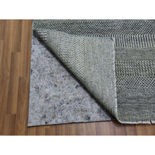 Load image into Gallery viewer, 14&#39;x18&#39;1&quot; Cloud Gray, Modern Grass Design, Pure Undyed Wool, Tone On Tone, Hand Knotted, Oversized Oriental Rug FWR478152