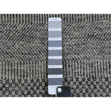 Load image into Gallery viewer, 14&#39;x18&#39;1&quot; Cloud Gray, Modern Grass Design, Pure Undyed Wool, Tone On Tone, Hand Knotted, Oversized Oriental Rug FWR478152