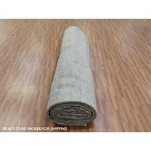 Load image into Gallery viewer, 14&#39;x18&#39;1&quot; Cloud Gray, Modern Grass Design, Pure Undyed Wool, Tone On Tone, Hand Knotted, Oversized Oriental Rug FWR478152