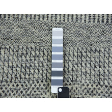 Load image into Gallery viewer, 2&#39;5&quot;x28&#39; Cloud Gray, Natural Undyed Wool, Modern Grass Design, Hand Knotted, XL Runner Tone on Tone, Oriental Rug FWR478200
