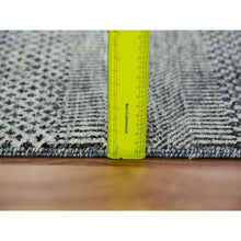 Load image into Gallery viewer, 2&#39;7&quot;x26&#39;3&quot; Goose Gray, Tone on Tone, Undyed 100% Wool, Hand Knotted Modern Grass Design, XL Runner Oriental Rug FWR478206
