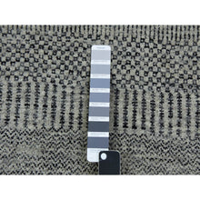 Load image into Gallery viewer, 2&#39;7&quot;x22&#39;1&quot; Stone Eagle Gray, Modern Tone On Tone Grass Organic Undyed Wool Design, Hand Knotted, Xl Runner Oriental Rug FWR478212