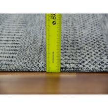 Load image into Gallery viewer, 2&#39;8&quot;x20&#39; Owl Gray, Hand Knotted, Tone On Tone, Modern Grass Design, Xl Runner 100% Undyed Wool Oriental Rug FWR478218