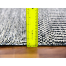 Load image into Gallery viewer, 2&#39;x3&#39;2&quot; Platinum Gray, Hand Knotted, Modern Grass Design, Tone on Tone, Natural Undyed Wool, Mat Oriental Rug FWR478254