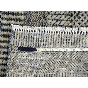 2'x3'2" Gentle Gray, Modern Hand Knotted Grass Design, Tone On Tone, Undyed 100% Wool, Mat Oriental Rug FWR478260