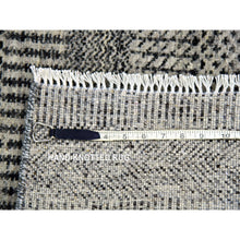 Load image into Gallery viewer, 2&#39;x3&#39;2&quot; Gentle Gray, Modern Hand Knotted Grass Design, Tone on Tone, Undyed 100% Wool, Mat Oriental Rug FWR478260