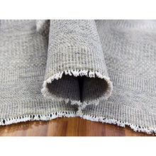 Load image into Gallery viewer, 14&#39;x18&#39;3&quot; Electric Gray, Modern Hand Knotted Grass Design, Tone On Tone Undyed Pure Wool, Oversized Oriental Rug FWR478266