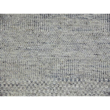 Load image into Gallery viewer, 14&#39;x18&#39;3&quot; Electric Gray, Modern Hand Knotted Grass Design, Tone On Tone Undyed Pure Wool, Oversized Oriental Rug FWR478266