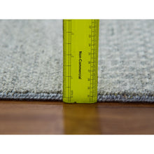 Load image into Gallery viewer, 14&#39;x18&#39;3&quot; Electric Gray, Modern Hand Knotted Grass Design, Tone On Tone Undyed Pure Wool, Oversized Oriental Rug FWR478266