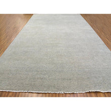 Load image into Gallery viewer, 11&#39;10&quot;x18&#39; Oxford And Solid Gray, Modern 100% Undyed Wool Grass Design, Hand Knotted Tone On Tone, Oriental Oversized Rug FWR478272