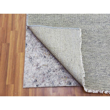 Load image into Gallery viewer, 11&#39;10&quot;x18&#39; Oxford And Solid Gray, Modern 100% Undyed Wool Grass Design, Hand Knotted Tone On Tone, Oriental Oversized Rug FWR478272