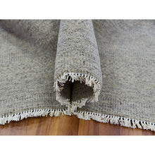 Load image into Gallery viewer, 11&#39;10&quot;x18&#39; Oxford And Solid Gray, Modern 100% Undyed Wool Grass Design, Hand Knotted Tone On Tone, Oriental Oversized Rug FWR478272